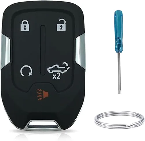 Funda de repuesto para llavero de 5 botones para GMC Sierra 2019-2024, Chevy Silverado, GMC Acadia Pickup Trucks (plástico ABS + aleación de zinc)