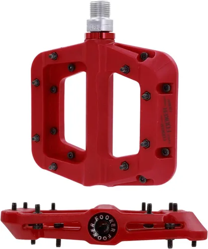 Miniatura 4 de FOOKER Pedales MTB para bicicleta de montaña, 3 rodamientos, antideslizantes, ligeros, de fibra de nailon, pedales de plataforma de bicicleta