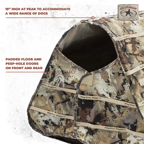 Miniatura 3 de Rig'Em Right Waterfowl Field Bully Bird Caza - Persiana para perros – Instalación ultra rápida sin pines, bisagras o postes Optifade Marsh