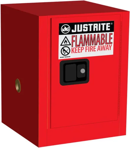Miniatura 13 de Justrite 890200 - Gabinete para almacenamiento de seguridad, de tamaño pequeño, para almacenar productos inflamables, manual, con 1 puerta, de acero