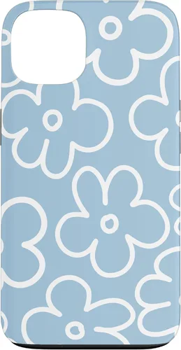 Miniatura 6 de Funda floral para iPhone 14 Cute Sky Blue and White Flower Pattern Wildflower