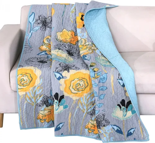 Greenland Home Manta de ensueño de acuarela, color gris, 50 x 60 pulgadas