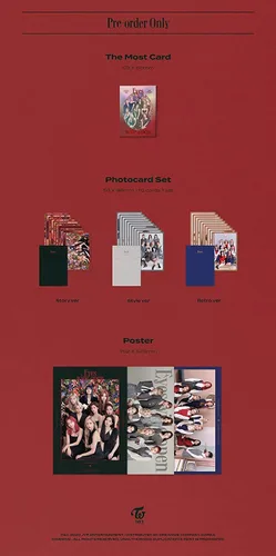 Miniatura 4 de Twice 3 GIFT Eyes Wide Open Random ver. 1 Folded Poster Random 1 KPOP Idol Mask+1 Extra Photocard