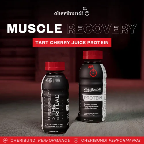 Miniatura 3 de Cheribundi PROTEIN Zumo de cereza ácida – Proteína de suero de jugo de cereza agria – Recuperación de entrenamiento de atleta profesional – Bebidas