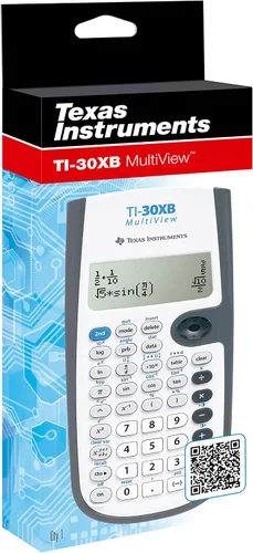 Miniatura 3 de Texas Instruments TI-30XB Mulitview Calculadora científica, gris, blanco