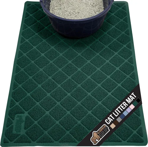 Miniatura 32 de Gorilla Grip - Tapete para atrapar la arena del arenero de gatos, 100% impermeable, fácil de limpiar, respaldo texturizado, suelos más limpios, se