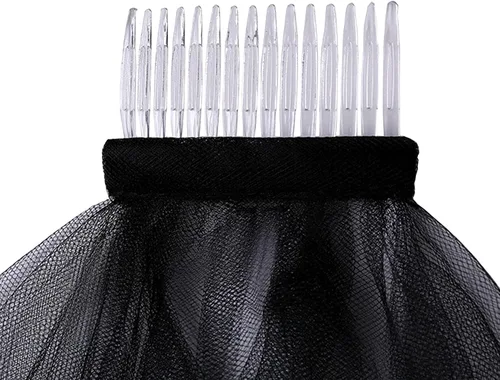 Miniatura 5 de Wedding Bridal Veils, Women Simple Tulle Cathedral Veils for Bachelorette Party and Wedding Hen Party W-V-1