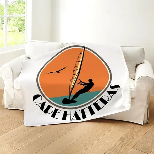 Miniatura 5 de CafePress Cape Hatteras Windsurf Sherpa - Manta de forro polar de 60 pulgadas de largo x 50 pulgadas de ancho