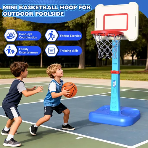 Miniatura 4 de Aro de baloncesto para niños pequeños de interior para edades 1, 2 y 3 años, aro de baloncesto ajustable para niños, mini aro de baloncesto con 3