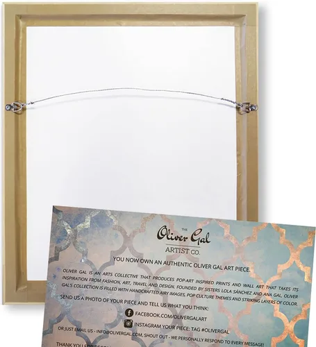 Miniatura 7 de The Oliver Gal Artist Co. Moderno 10 x 15 pulgadas, Blush Mapamundi, lienzo decorativo para pared, sala de estar, rosa