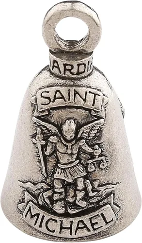 Miniatura 13 de Guardian Bell Campana religiosa de buena suerte con llavero y bolsa de regalo de terciopelo negro Campana de motocicleta Peltre sin plomo