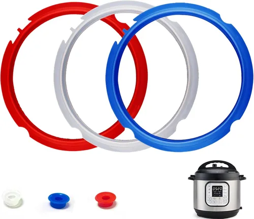 Paquete de 3 anillos de sellado de silicona para olla instantánea de 3 cuartos de galón, anillos de sellado de junta de silicona de repuesto, 3