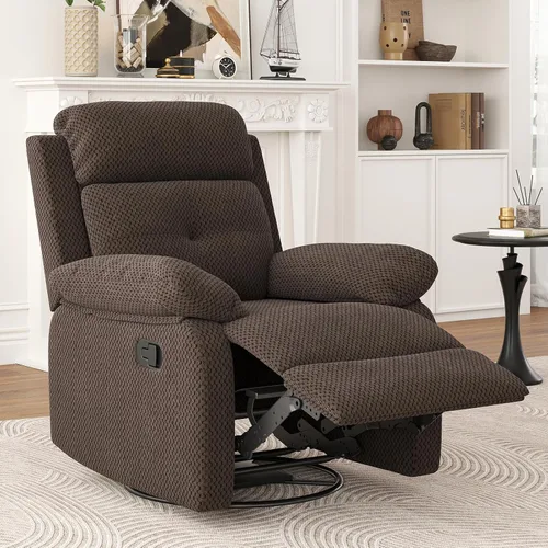 Miniatura 11 de Silla reclinable giratoria pequeña para adultos y mujeres, para espacios pequeños, dormitorio, sala de estar Azul