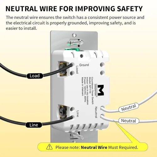 Miniatura 6 de Minoston Interruptor de luces de temporizador, 1-60 minutos, temporizador de pared de cuenta regresiva para ventiladores de baño, calentadores