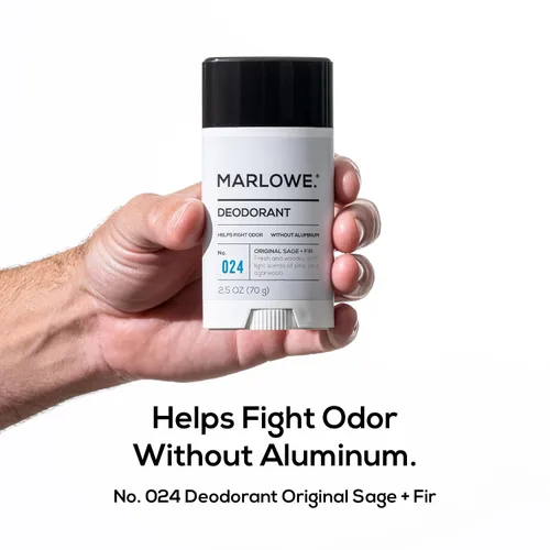 Miniatura 2 de MARLOWE. Desodorante en barra para hombre sin aluminio, 2.5 onzas, ayuda a combatir el olor, fórmula vegana limpia con aceite de coco, manteca