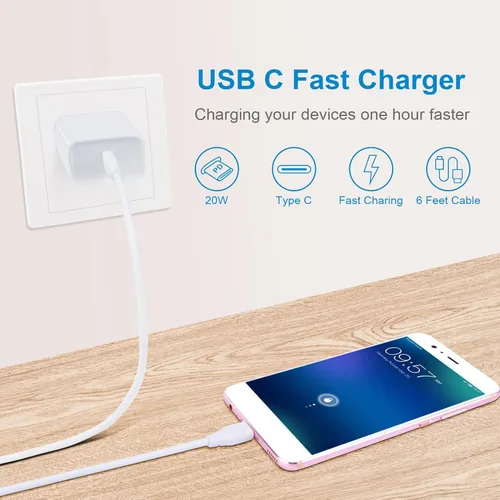 Miniatura 7 de Cargador rápido USB C para Google Pixel 10 Pro XL 9a 9 Pro XL Fold 9 8a 8 Pro 7a 7 7Pro 6 6Pro 6a 5 4 4a 4XL 3a 3XL 2XL, Samsung Galaxy A16 A15 5G