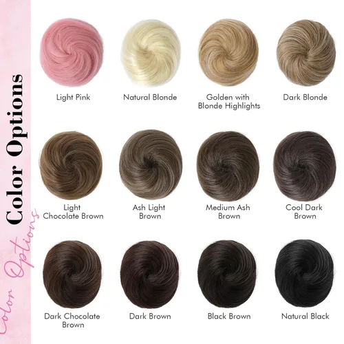 Miniatura 6 de REECHO Piezas de cabello Space Bun, 2 extensiones de moño mini con clip de pinza en extensiones de moño falsas de orejas de gato y desordenadas