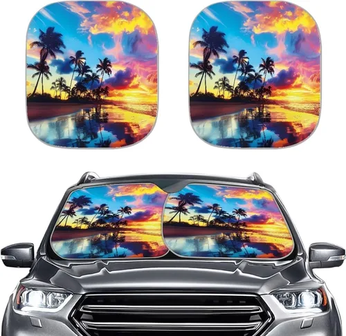 Miniatura 17 de Parasoles personalizados para parabrisas de automóvil, añade tu propia foto, juego de 2 parasoles para parabrisas de automóvil, ajuste universal