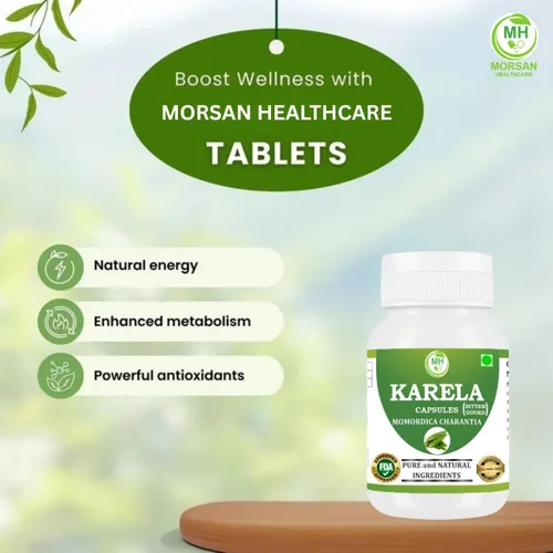 Miniatura 4 de Morsan's Karela (Momordica charantia) Cápsulas, Pack de 2 x 60 x 500 mg. Veg. Cápsulas (2)