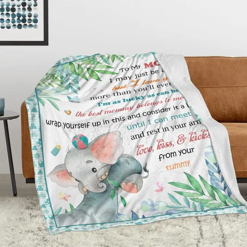 Miniatura 2 de Xutapy Manta de regalo para nueva mamá de 60 x 50 pulgadas, regalo de embarazo para futura mamá, primera vez que mamá después del parto, regalo