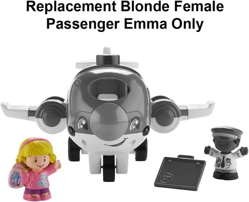Miniatura 4 de Pieza de repuesto para Fisher-Price Little People Travel Together Airplane Playet - DJB53 ~ Reemplazo Rubia Pasajera Emma ~ Traje Rosa ~ Mochila
