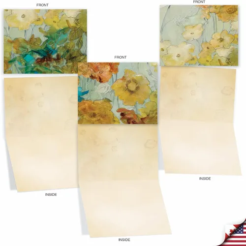 Miniatura 4 de The Best Card Company – 10 tarjetas en fondo blanco con flores, en caja (4 x 5.12 pulgadas) – Juego de tarjetas florales surtidas