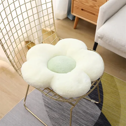 Miniatura 2 de YILANLAN Cojín de felpa con diseño de flores, lindo y cómodo, para oficina, sala de estar, cama, decoración sencilla de habitación