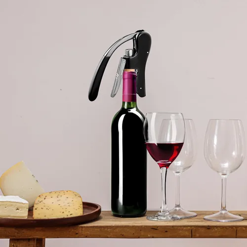 Miniatura 6 de OGGI Sacacorchos Lever Action - Abridor de botellas de vino, sacacorchos manual de mano con bomba de palanca, diseño de pie, gusano antiadherente