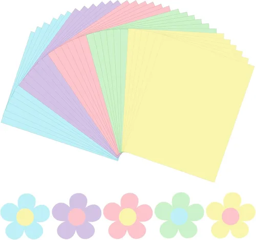 Miniatura 10 de JULBEAR 30 hojas de cartulina de colores del día de San Patricio 5 colores 180 g/m² 8.5x11 pulgadas, cartulina verde surtida para tarjetas DIY