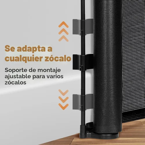 Miniatura 8 de Puertas retráctiles para bebés de 236 pulgadas, puerta para perros extra ancha, puerta de seguridad para niños y mascotas de 42 pulgadas de alto