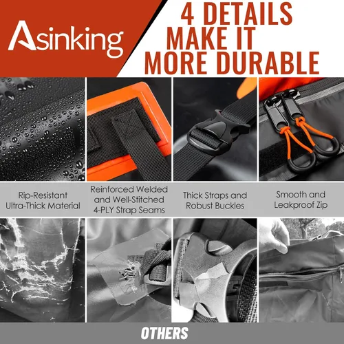 Miniatura 5 de Bolsa de transporte de carga para techo de coche, 16 pies cúbicos impermeable, bolsa de almacenamiento de equipaje para techo con gran capacidad