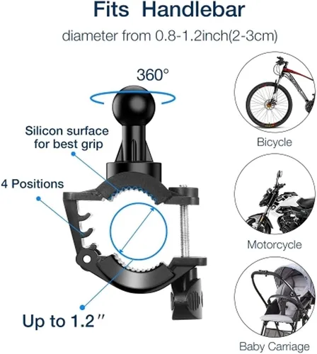 Miniatura 5 de Soporte de bicicleta para manubrio para teléfonos Pixel 7/Pro/6a/6/Pro - Soporte de silicona para bicicleta Correa antideslizante a prueba de golpes