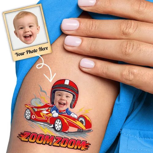 Miniatura 9 de 120 tatuajes temporales precortados de autos de carreras para niños, recuerdos de fiesta de cumpleaños con temática de autos de carreras súper