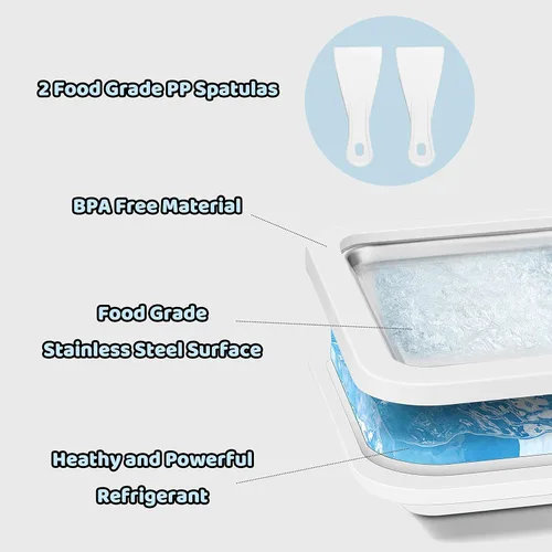 Miniatura 5 de JoyMech Máquina para hacer helados instantáneos, ideal para hacer helados suaves para servir helados, sorbete de yogur congelado, helado enrollado