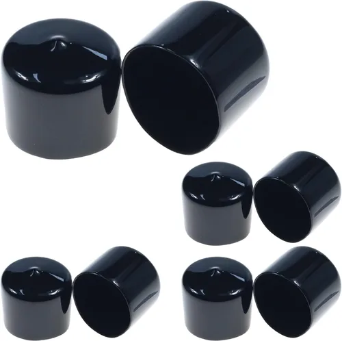 Miniatura 21 de Acocony Tapones de goma redondos de 1 pulgada, tapones de plástico de PVC flexible para agujeros redondos, color negro, paquete de 12