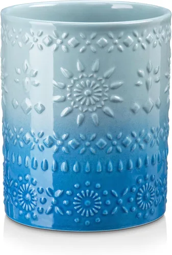 Miniatura 13 de LOVECASA Soporte para utensilios, de cerámica de 7.2 pulgadas + 5.4 pulgadas para encimera, utensilios de cocina grandes para encimera de cocina