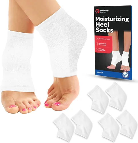 Miniatura 13 de Calcetines hidratantes para hombres y mujeres Tratamiento de talón agrietado con aloe vera Removedor de callos en los pies Calcetines de aloe