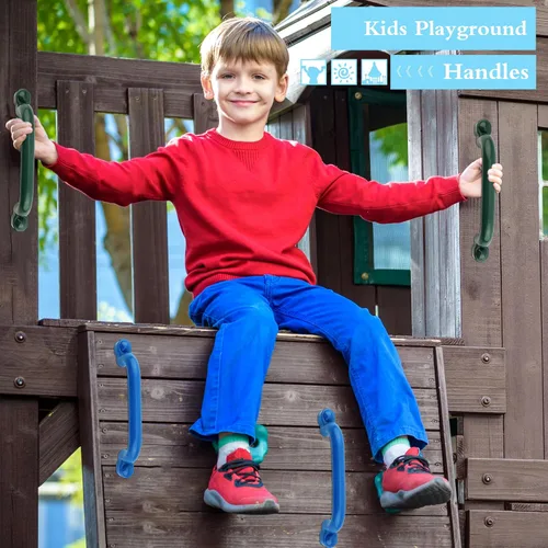 Miniatura 6 de Juego de 4 manijas de seguridad para patio de recreo para niños, accesorios para patio trasero, casa del árbol