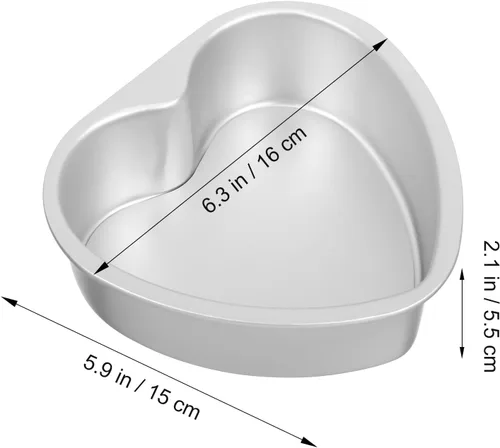 Miniatura 2 de BESTonZON 3 moldes para pasteles en forma de corazón, moldes de aluminio de 6 pulgadas con parte inferior extraíble, molde de pastel de corazón