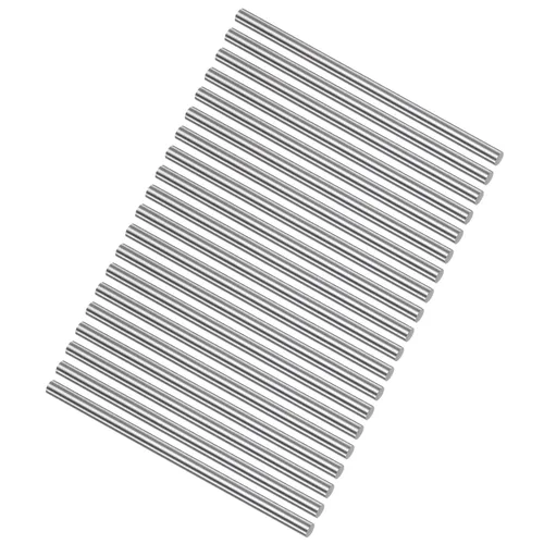 Miniatura 28 de uxcell 20 varillas redondas de metal de acero, 0.047 in x 3.937 in de acero de alta velocidad (HSS) herramienta de stock, para engranajes de eje