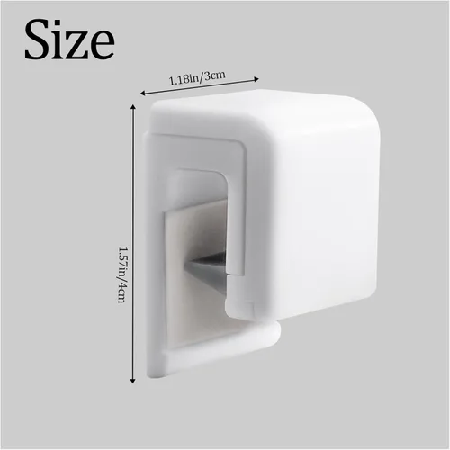 Miniatura 2 de 4 soportes para pasta de dientes, clip de limpiador facial, gancho de pared adhesivo para colgar limpiador, toalla, llavero, soporte de gancho