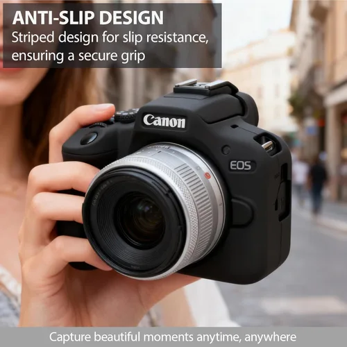 Miniatura 2 de Funda para cámara Canon EOS R100, funda protectora de silicona suave, antiarañazos, funda delgada con protector de pantalla, accesorios para Canon