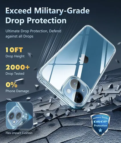 Miniatura 1515 de FNTCASE Funda para iPhone 13 Pro-Max: Fundas magnéticas transparentes compatibles con Magsafe Slim anti amarillamiento protección contra caídas