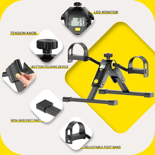 Miniatura 9 de MOMODA Under Desk Bike Pedal Exerciser with LCD Display Portable Mini Exercise Bike for Arm and Leg