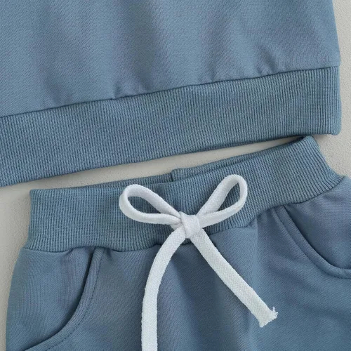 Miniatura 165 de Conjunto de ropa de otoño e invierno para bebé y niño, sudadera larga con capucha y pantalones para niños pequeños, 6, 12, 18, 24 meses, 2T