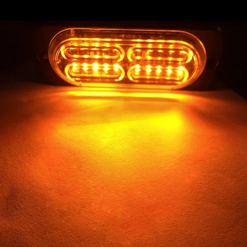 Miniatura 8 de Barra de Luz LED Estroboscópica de Emergencia Súper Brillante de 12-24V con 20 LED, Advertencia de Precaución y Peligro para Construcción