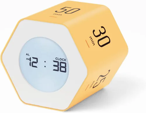 Miniatura 11 de mooas Reloj Cubo Multi-Hexágono, Reloj Digital, Temporizador Pomodoro, Pantalla Retroiluminada Modo 12/24H Contador de Tiempo Ascendente