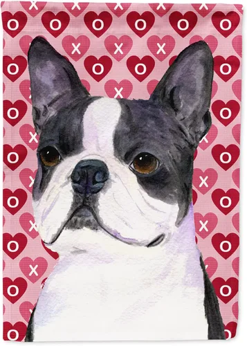 Miniatura 116 de Caroline's Treasures SS4484GF Bandera de jardín con diseño de bulldog inglés y corazones para el Día de San Valentín, bandera decorativa para patio
