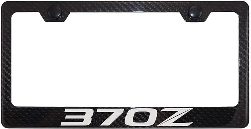 Metal de fibra de carbono 370Z Marco de matrícula Soporte de etiqueta para Nissan 370Z (1)