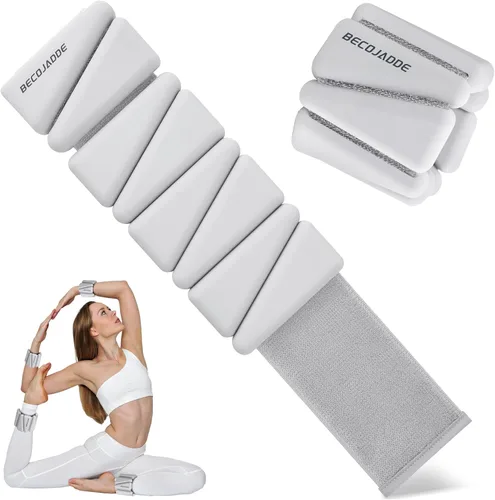 Miniatura 16 de BECOJADDE Pesas de Tobillo para Mujeres Pesas de Muñeca Juego de 2 (1 lb/2 lbs Cada Una) Peso Ajustable para Brazo y Pierna para Mujeres y Hombres